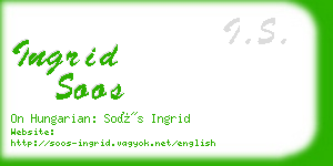 ingrid soos business card